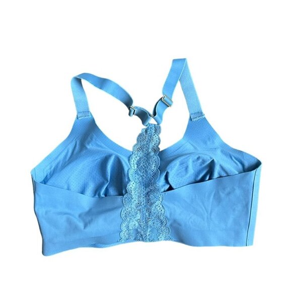 KNIX Sky Blue Laced Racer Back Bra US M. - Picture 2 of 5